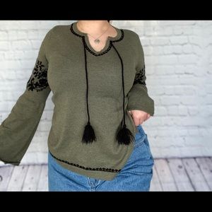 Bell Sleeve Poncho Sweater
